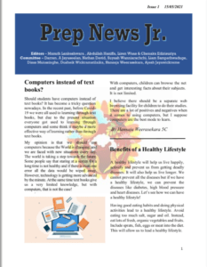 Prep News Jr. 2022 (Issue 1)