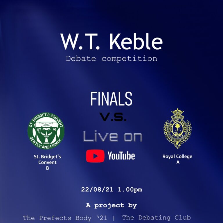 The Inaugural W.T. Keble Debate Competition