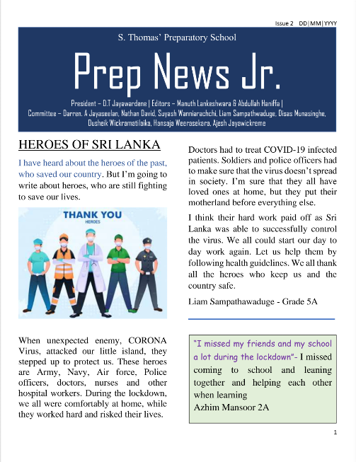Prep News Jr 2020 – Issue II