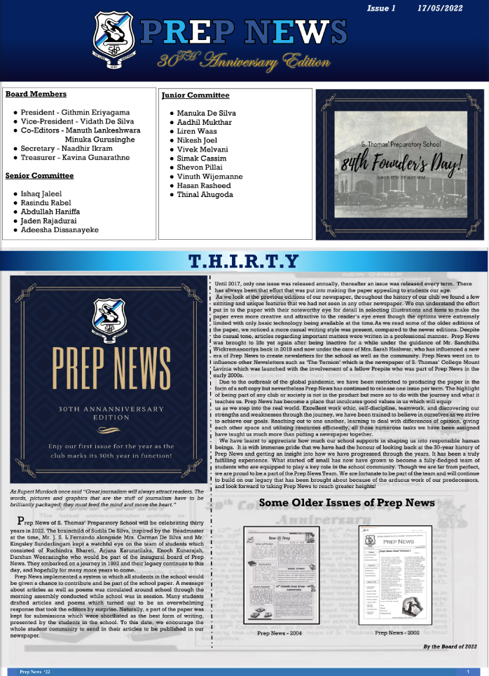 Prep News 2022 – Issue 1