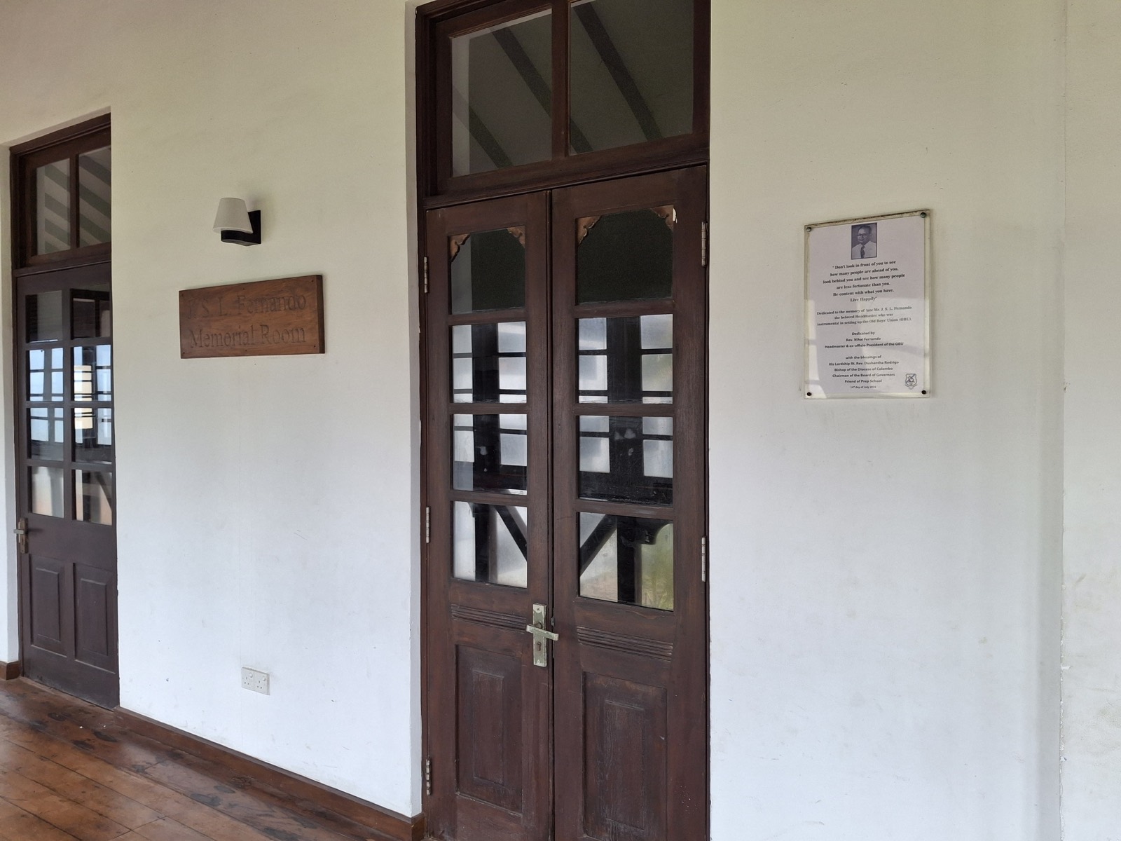 J. S. L. Fernando Memorial Room